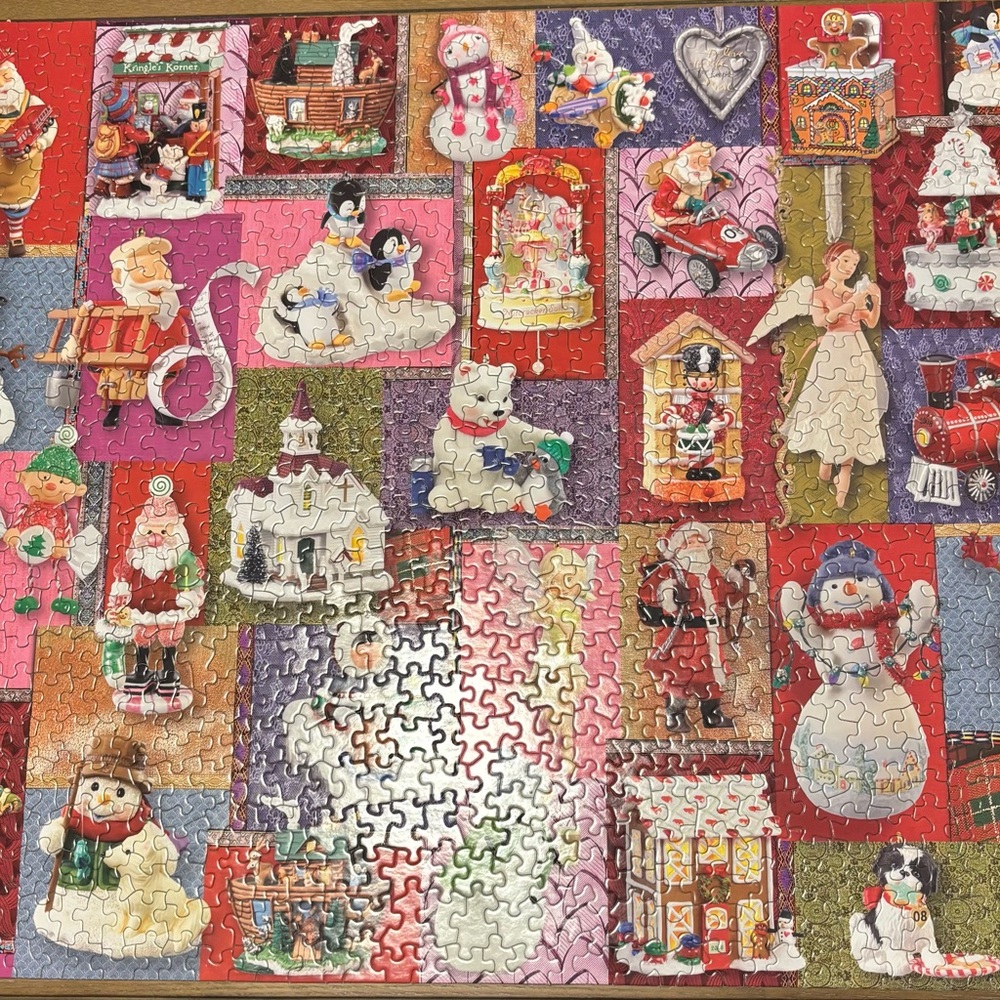 Springbok Christmas Puzzle - 1000 Pieces Vintage-ish from 2008 Hallmark Keepsake - Picture 2 of 2